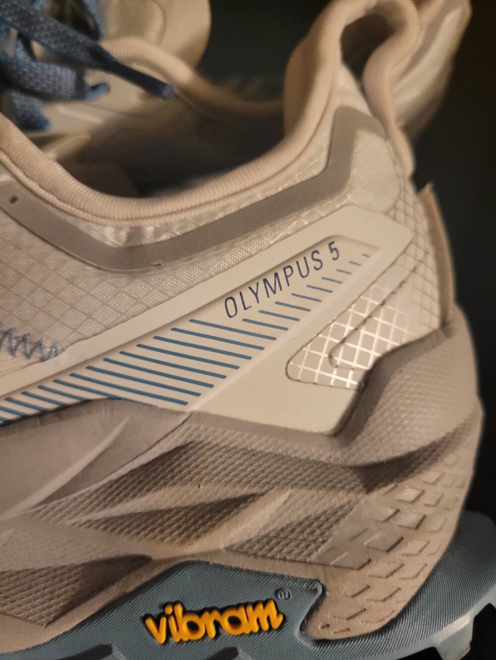 Altra Women's Trail Shoes in White & Light Blue with Vibram - Picture 3 of 4